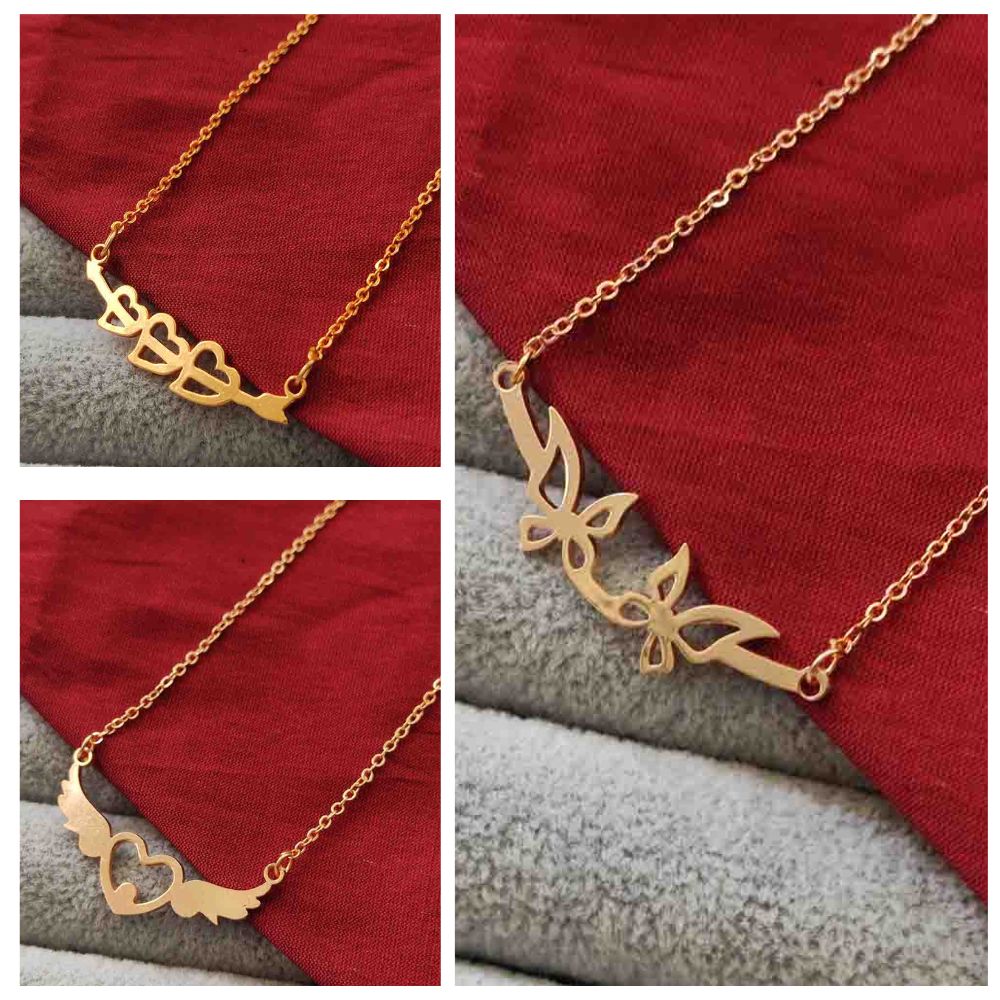 JewelMaze Rose Gold Plated Pendant Combo  - 1005284