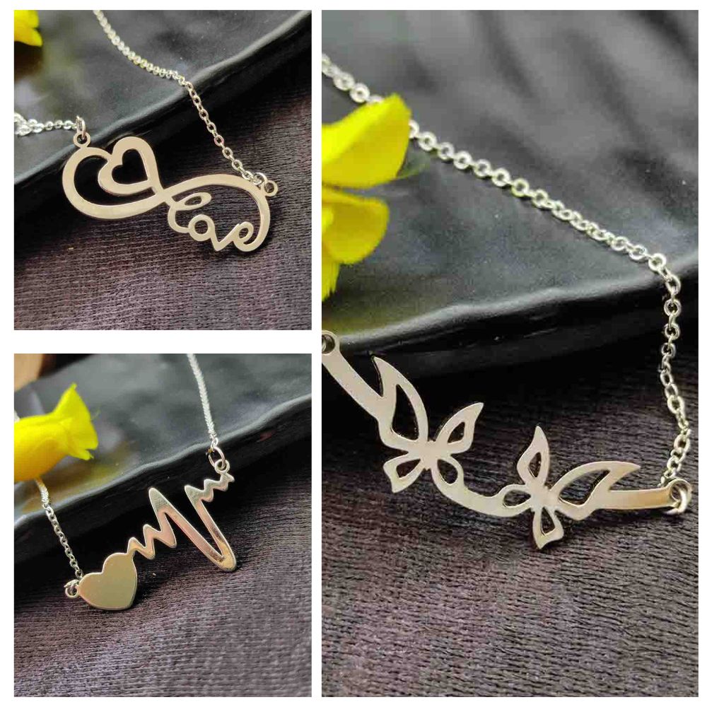 JewelMaze Silver Plated Pendant Combo  - 1005285