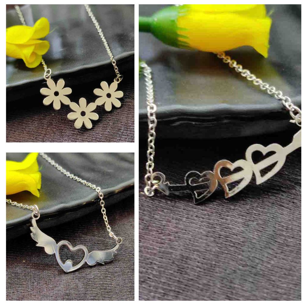 JewelMaze Silver Plated Pendant Combo  - 1005286