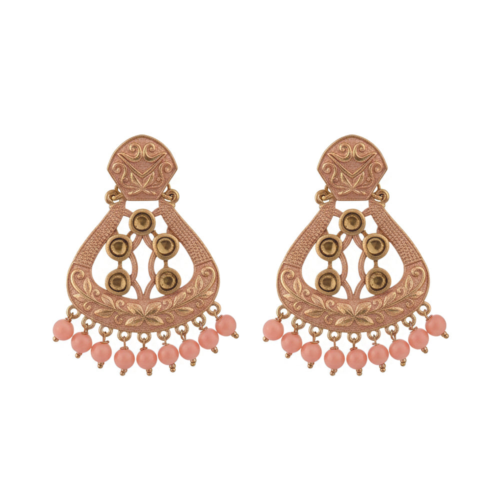 JewelMaze Traditional Meenakari Earrings Combo Set of 4