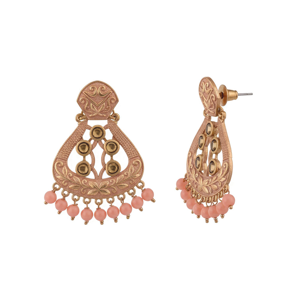 JewelMaze Traditional Meenakari Earrings Combo Set of 4