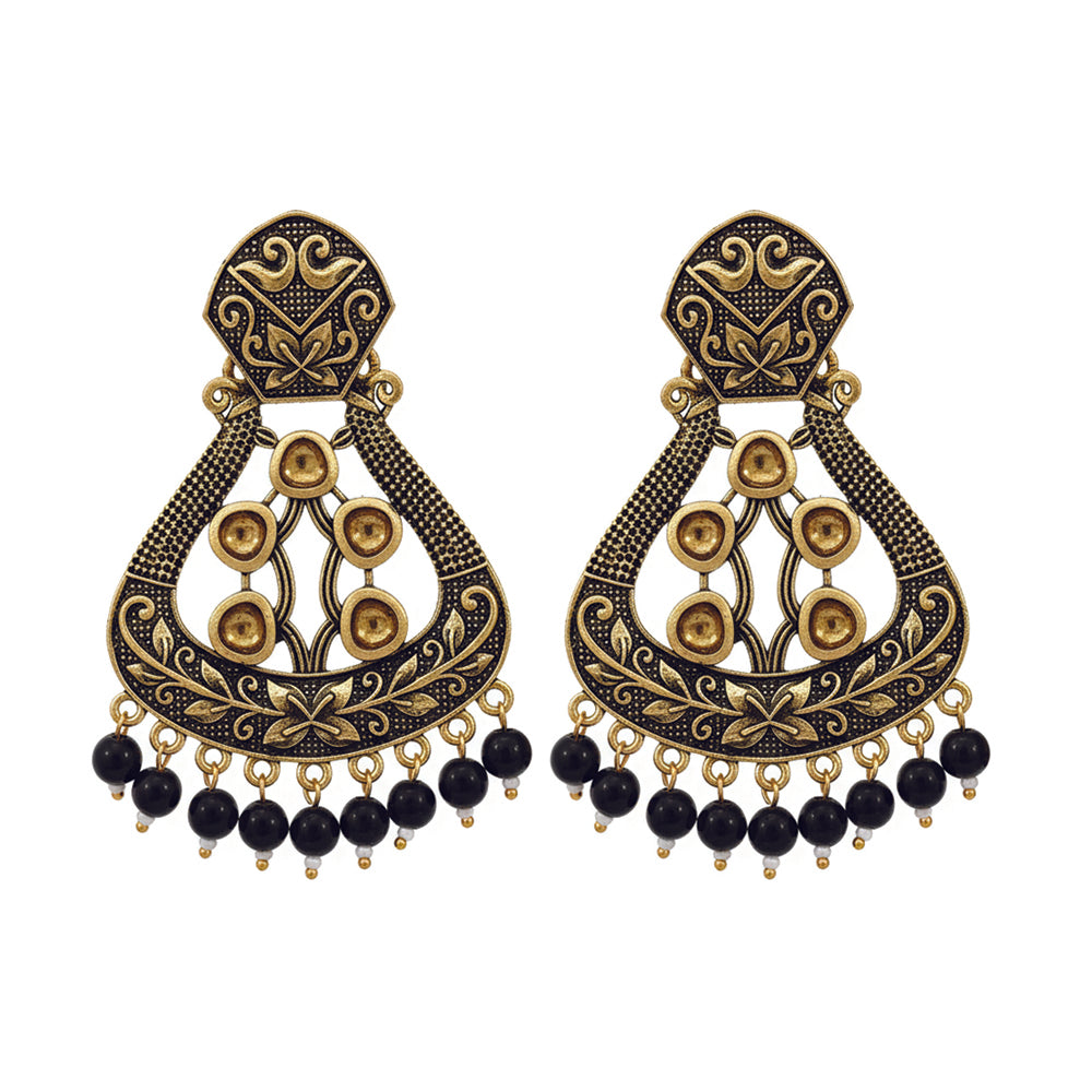 JewelMaze Traditional Meenakari Earrings Combo Set of 4