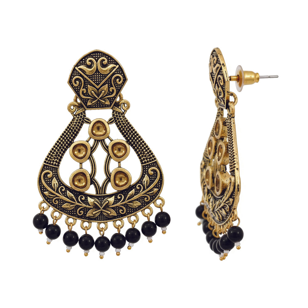 JewelMaze Traditional Meenakari Earrings Combo Set of 4