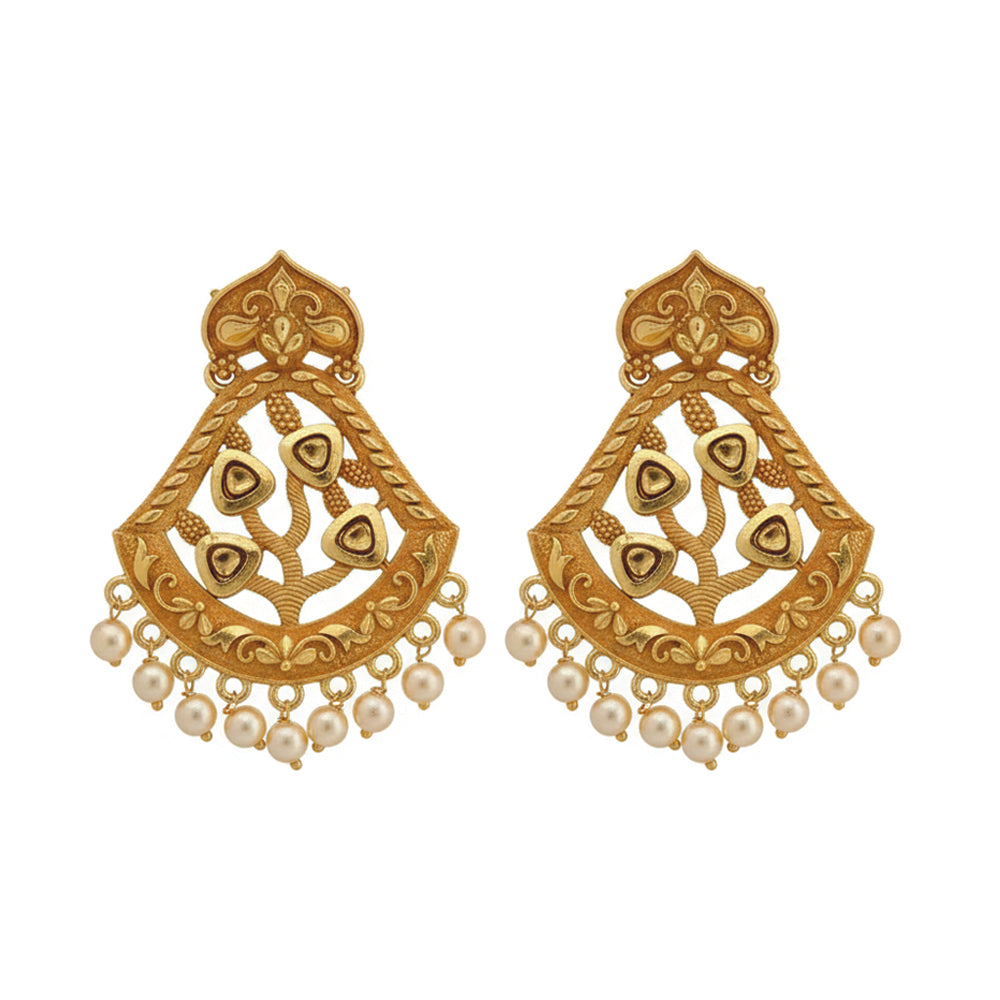 JewelMaze Traditional Meenakari Earrings Combo Set of 4