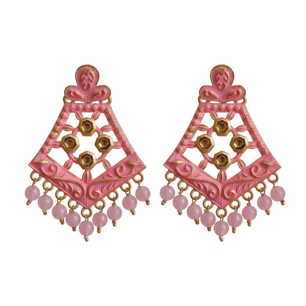 JewelMaze Traditional Meenakari Earrings Combo Set of 4