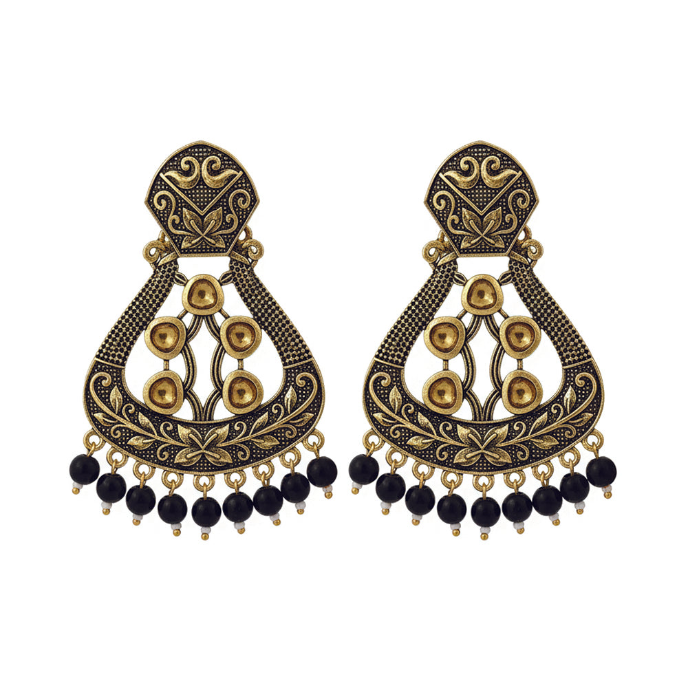 JewelMaze Traditional Meenakari Earrings Combo Set of 4