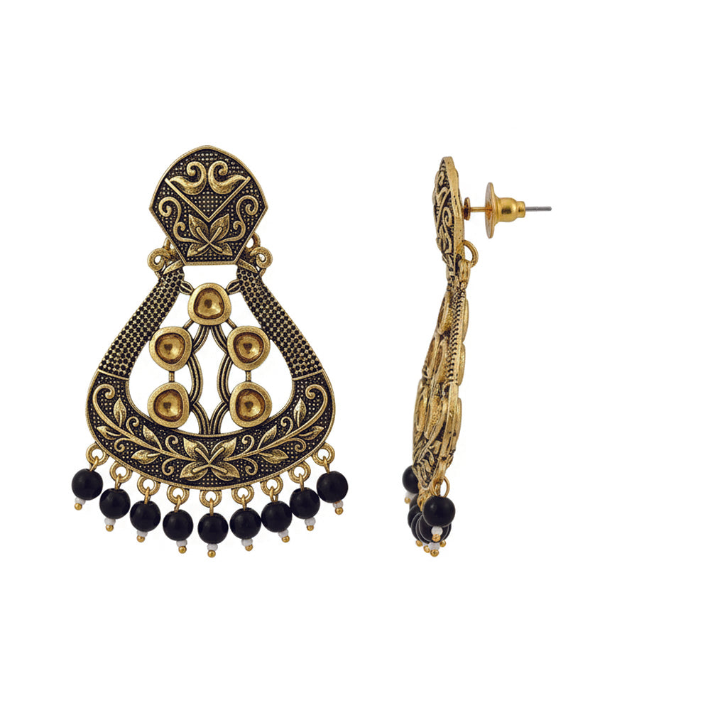 JewelMaze Traditional Meenakari Earrings Combo Set of 4