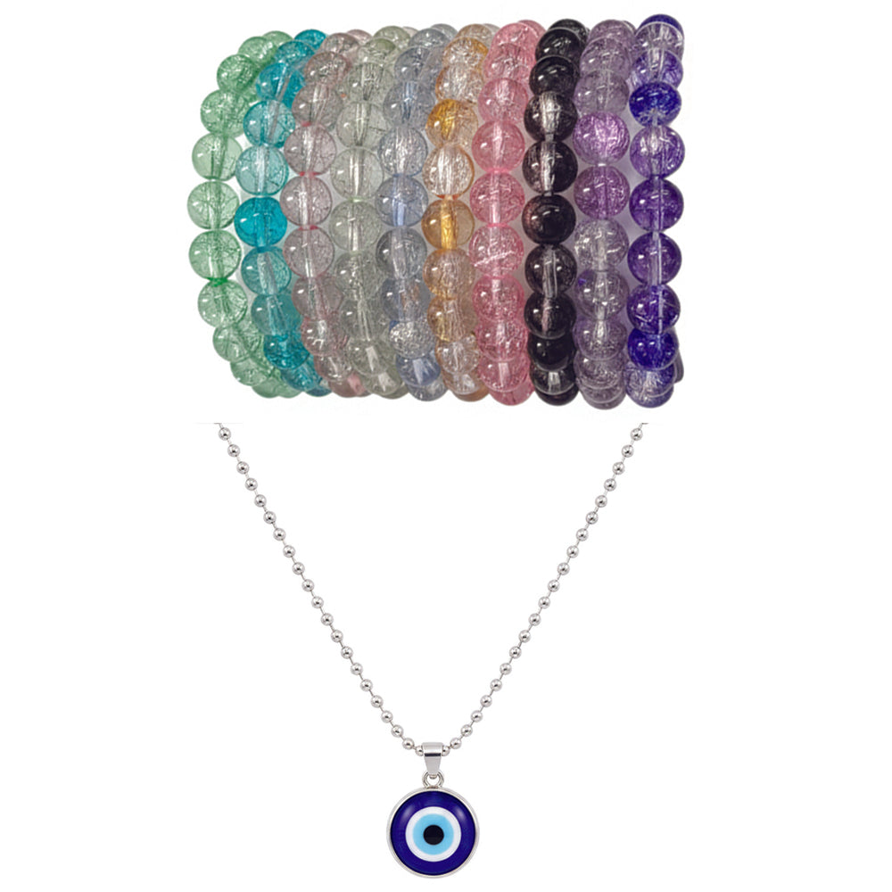 JewelMaze Trendy Bracelet combo with Complimentary Evil Eye Pendant