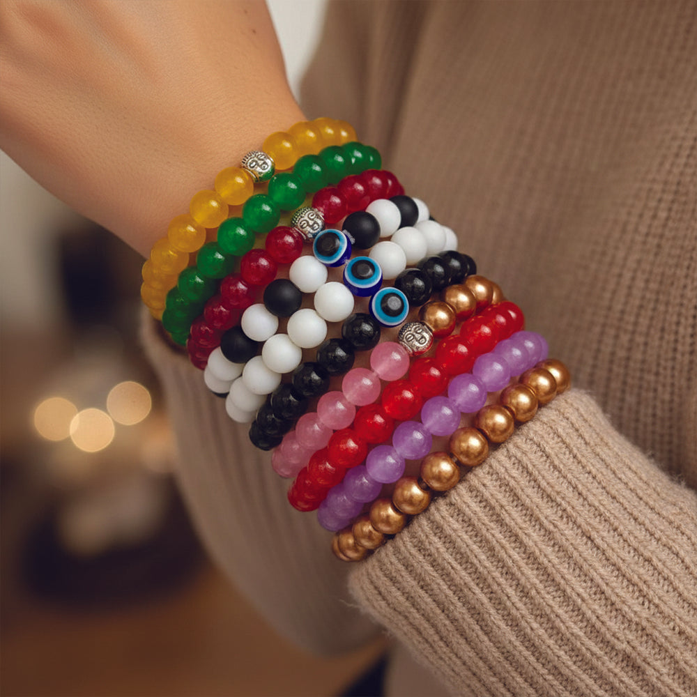 JewelMaze Trendy Bracelet combo with Complimentary Evil Eye Pendant