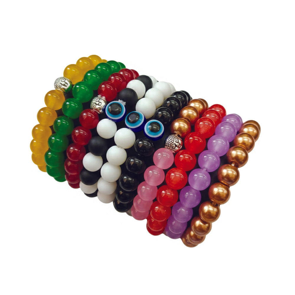 JewelMaze Trendy Bracelet combo with Complimentary Evil Eye Pendant