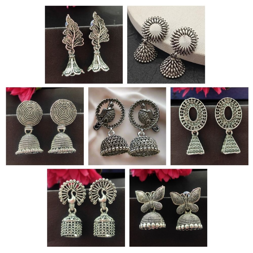 JewelMaze Set of 7 Earrings Combo