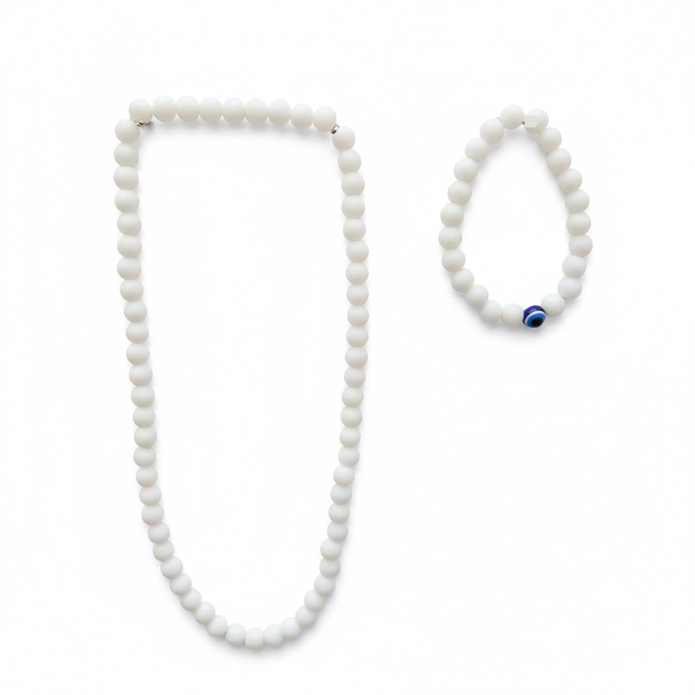 Jewelmaze Handcrafted Mala & Bracelet Jewellery Combo for Men