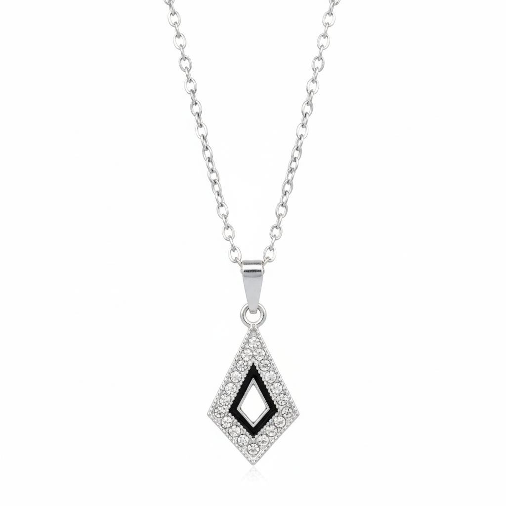 JewelMaze Silver Plated Chain Pendant Earrings Rings And Bracelet Jewellery Combo Set