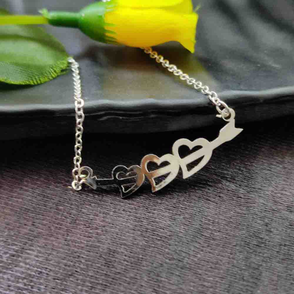 JewelMaze Heart Shape Chain Pendant - 113114607RG