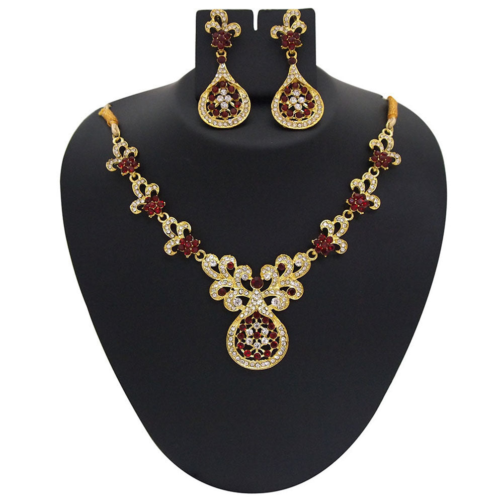 JewelMaze Elegant Austrian Stone Necklace Set