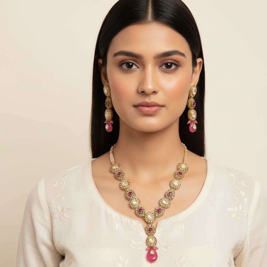 JewelMaze Elegant Austrian Stone Necklace Set