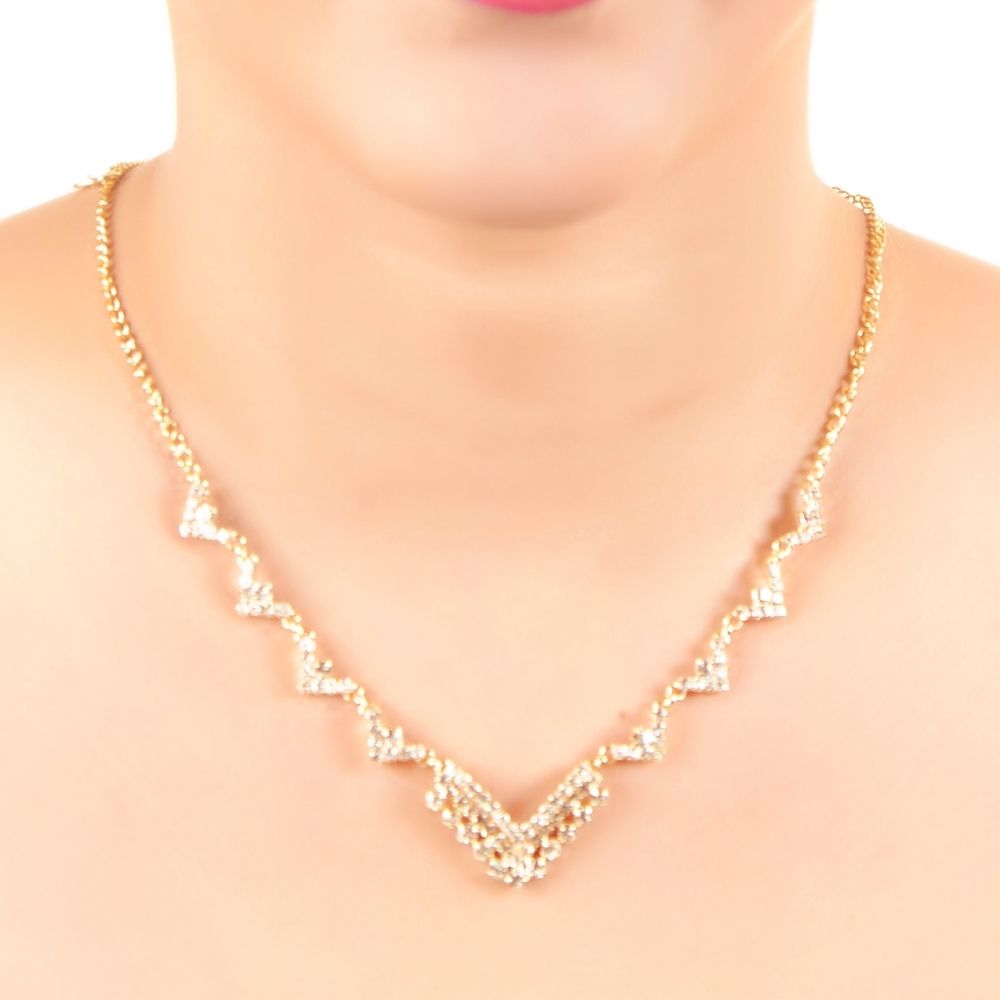 JewelMaze Elegant Austrian Stone Necklace Set