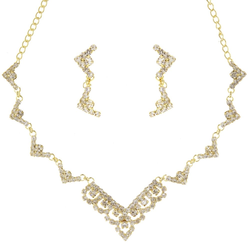 JewelMaze Elegant Austrian Stone Necklace Set