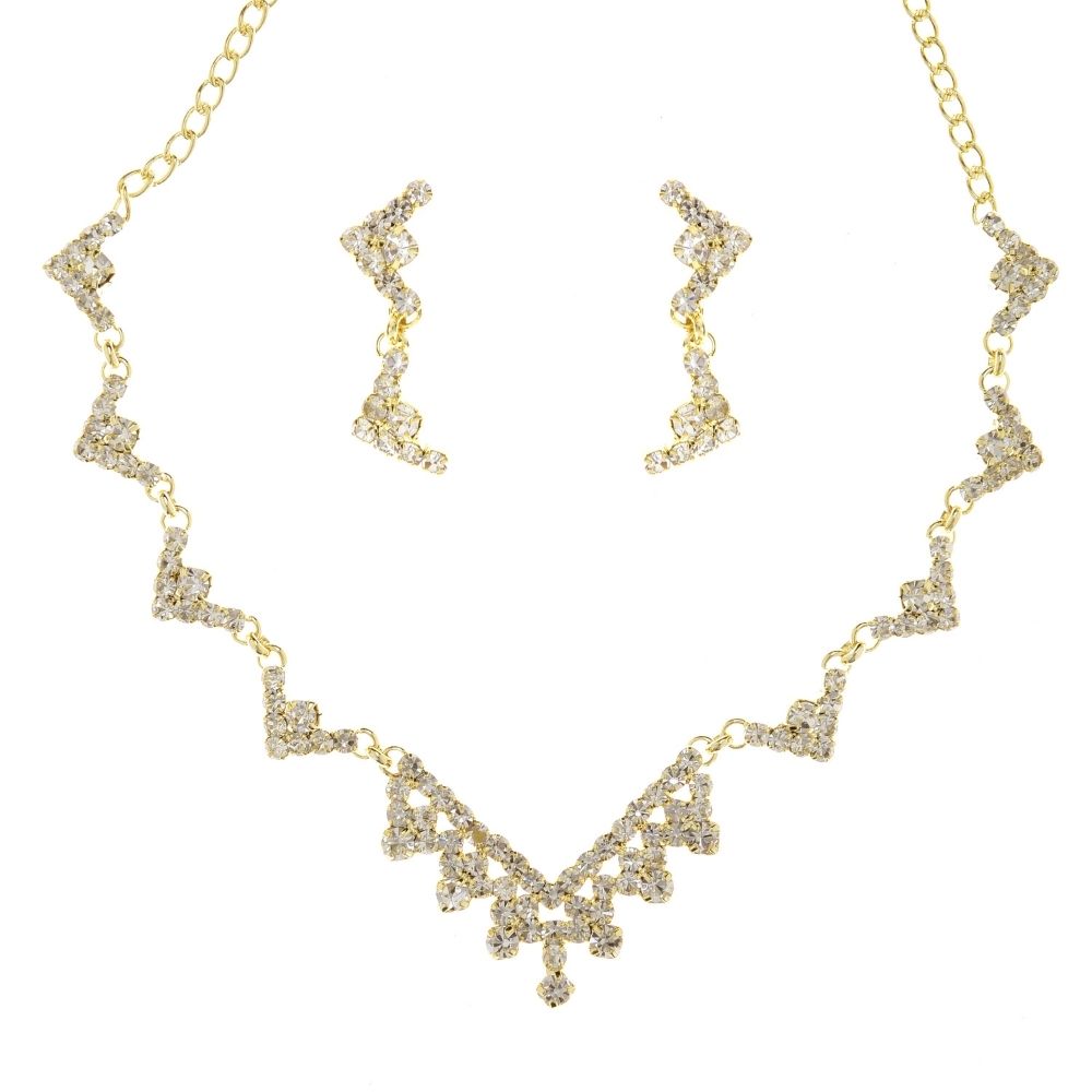 JewelMaze Elegant Austrian Stone Necklace Set