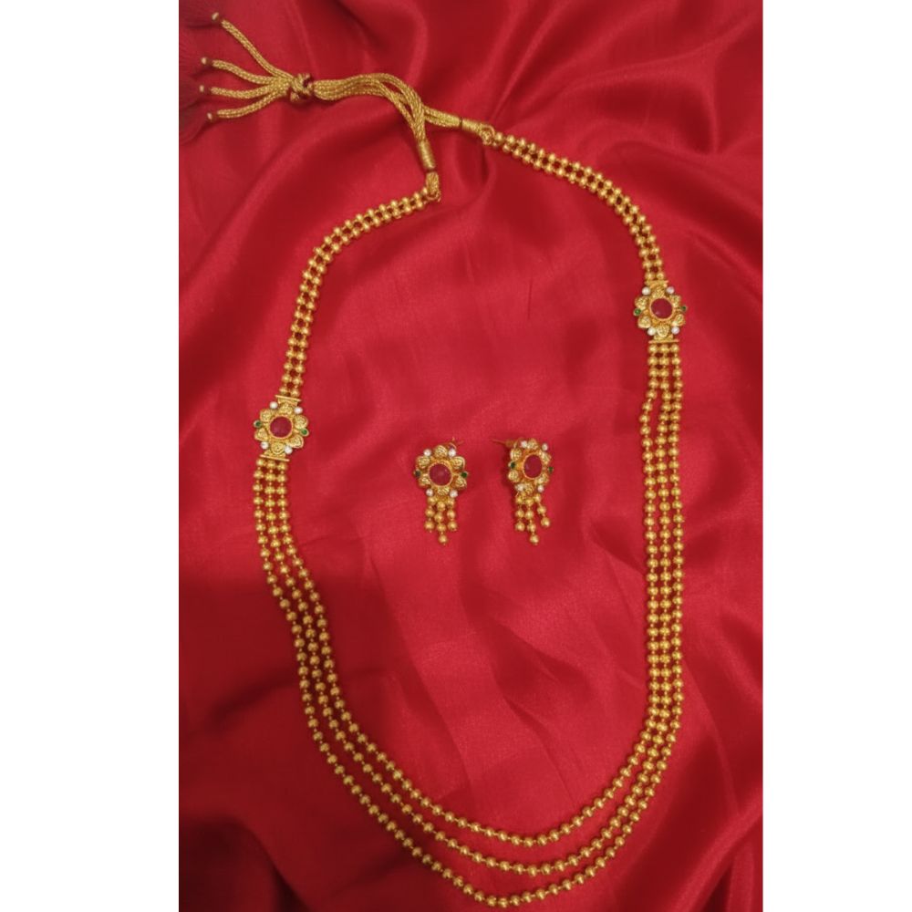 JewelMaze Designer Long Haar Necklace Set
