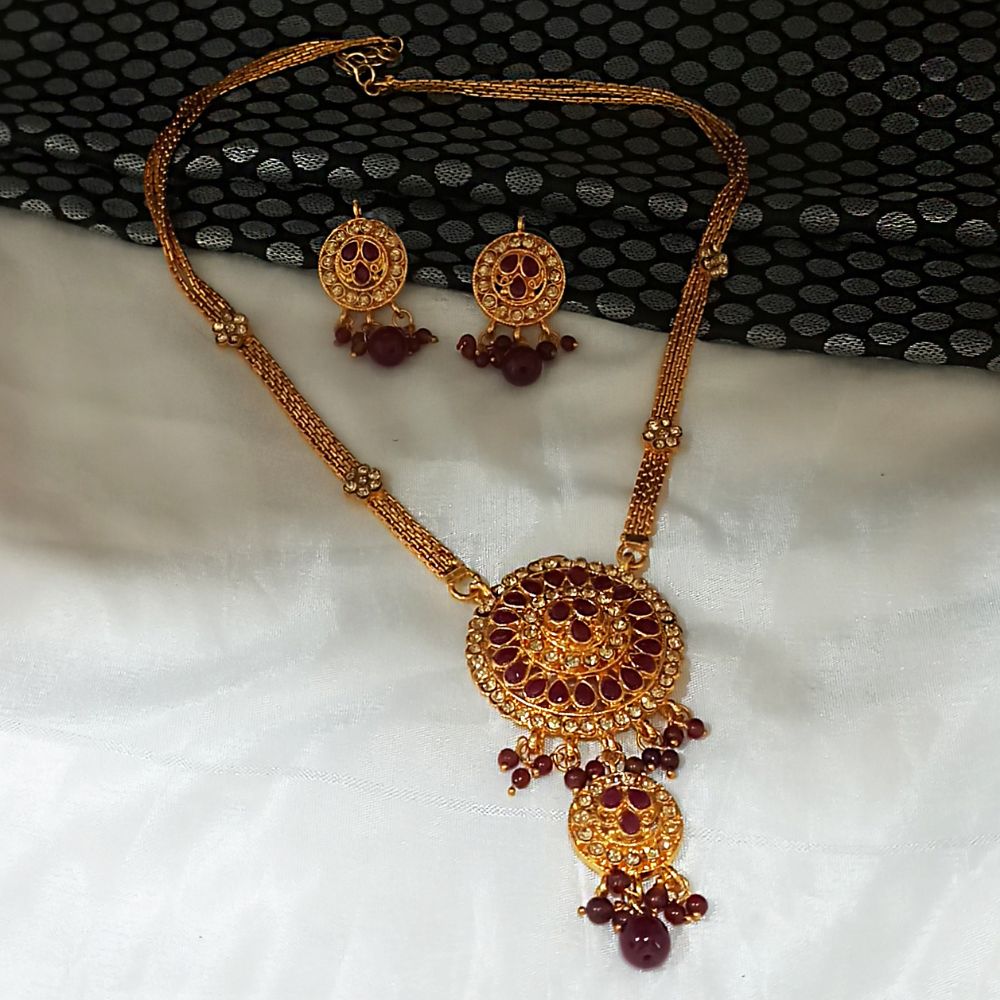 JewelMaze Designer Austrian Stone Necklace Set for women