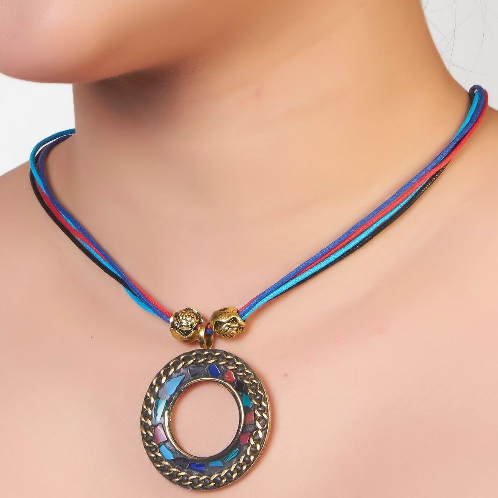 JewelMaze Trendy Handmade Necklace set with Thread string