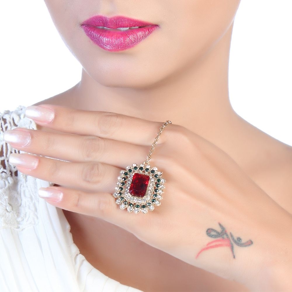 JewelMaze Elegant Austrian Stone Choker Necklace Set