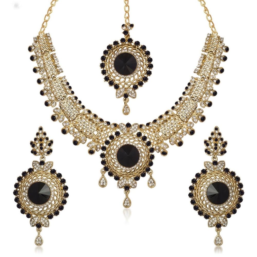 JewelMaze Elegant Austrian and crystal Necklace Set
