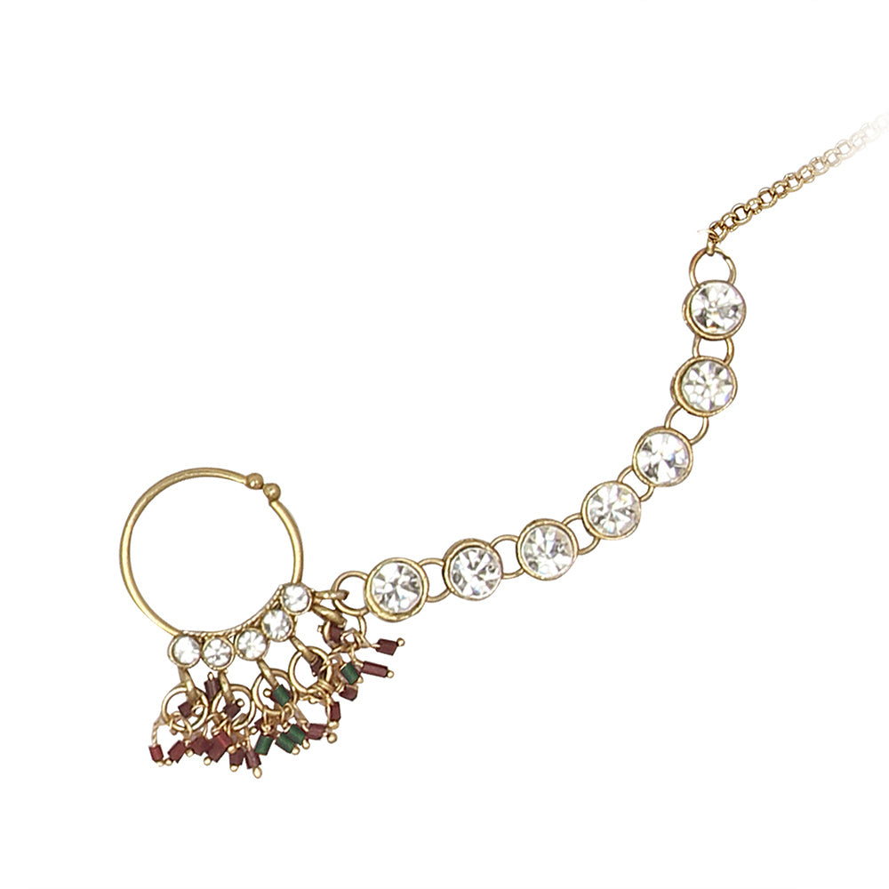 JewelMaze Sparkling Austrian Stone semi Bridal Jewellery Set