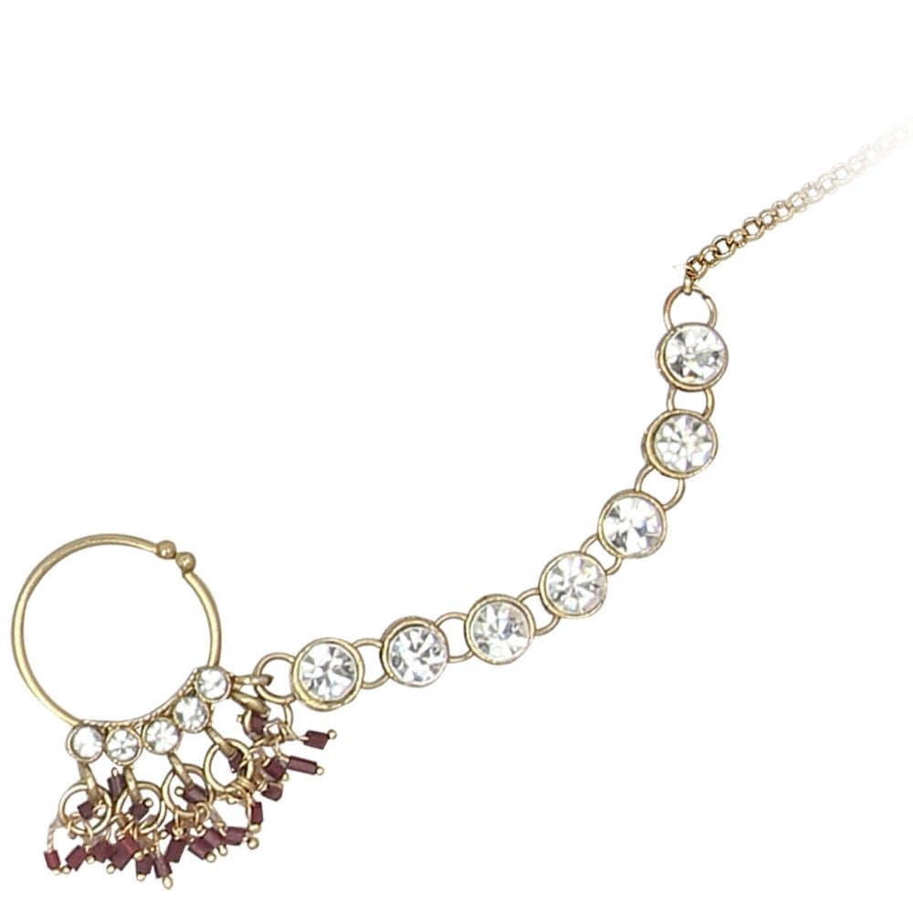 JewelMaze Exclusive Crystal Stone Bridal Jewellery Set