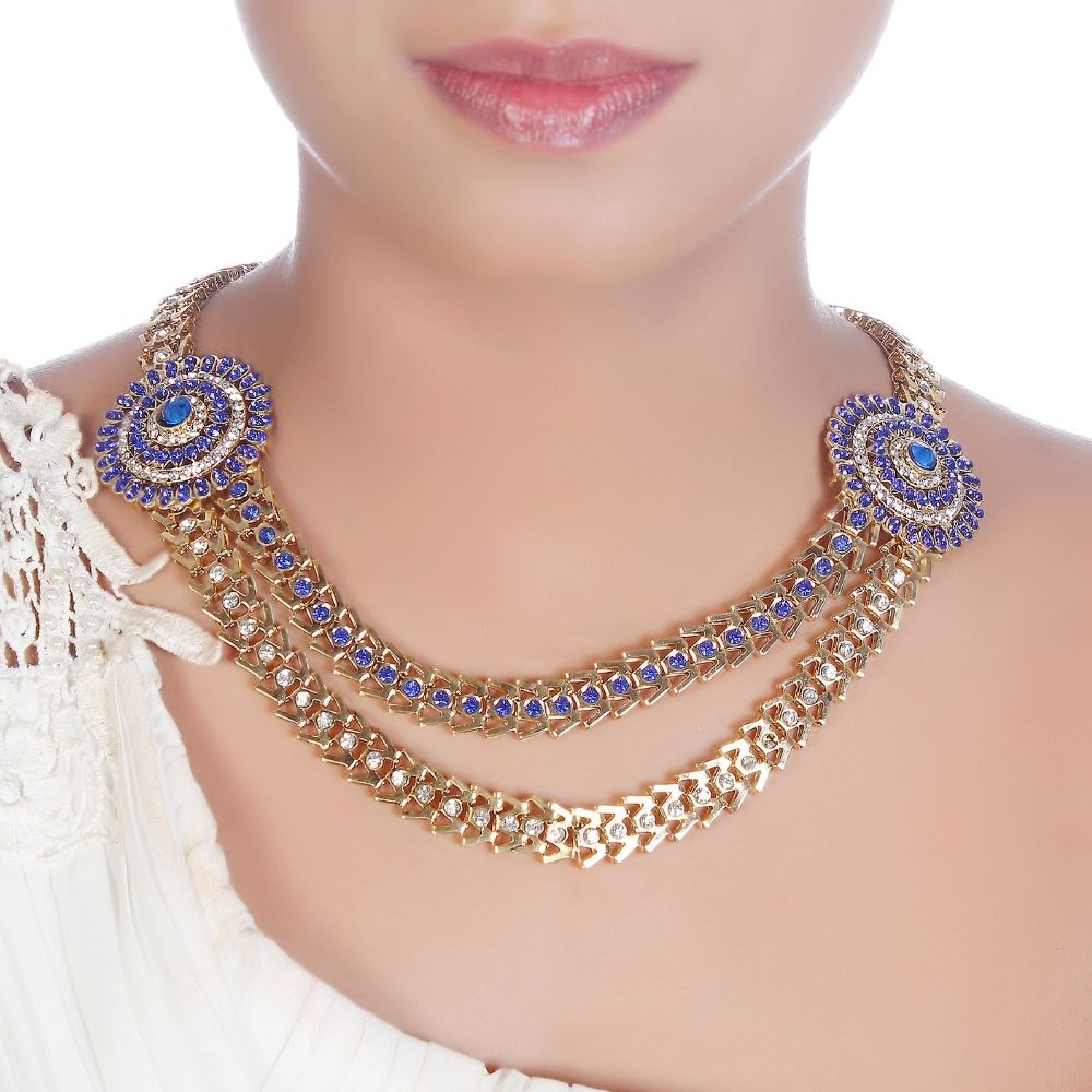 Jewelmaze Exclusive Austrian Stone Necklace Set Stylish Jewelry for Women