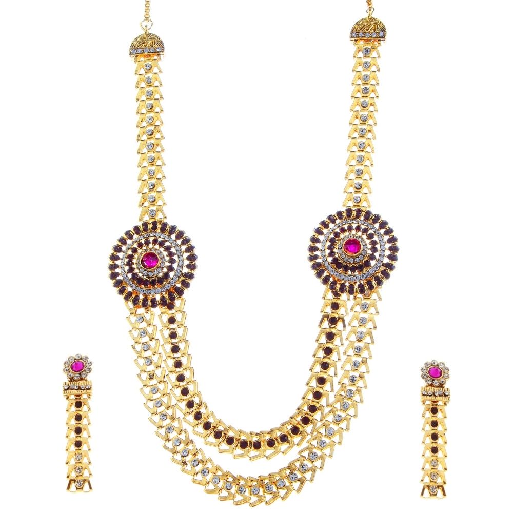 Jewelmaze Exclusive Austrian Stone Necklace Set Stylish Jewelry for Women