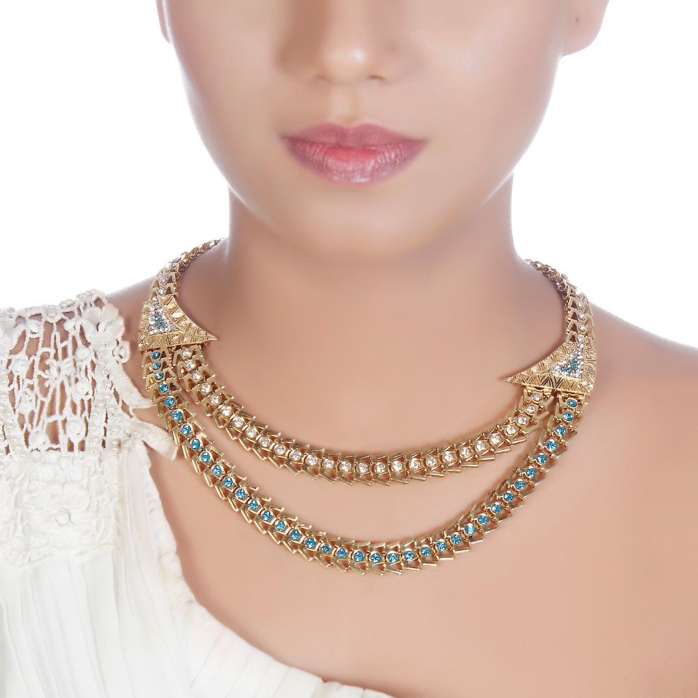 Jewelmaze Exclusive Austrian Stone Necklace Set Stylish Jewelry for Women