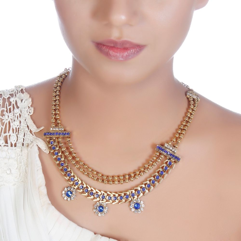 Jewelmaze Exclusive Austrian Stone Necklace Set Stylish Jewelry for Women