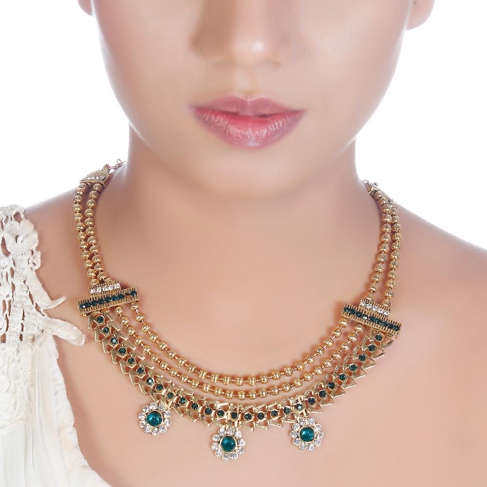 Jewelmaze Exclusive Austrian Stone Necklace Set Stylish Jewelry for Women