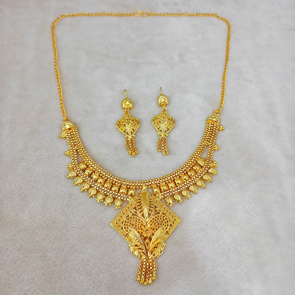 Jewelmaze Elegant Forming Look Necklace Set Traditional Jewelry for Women