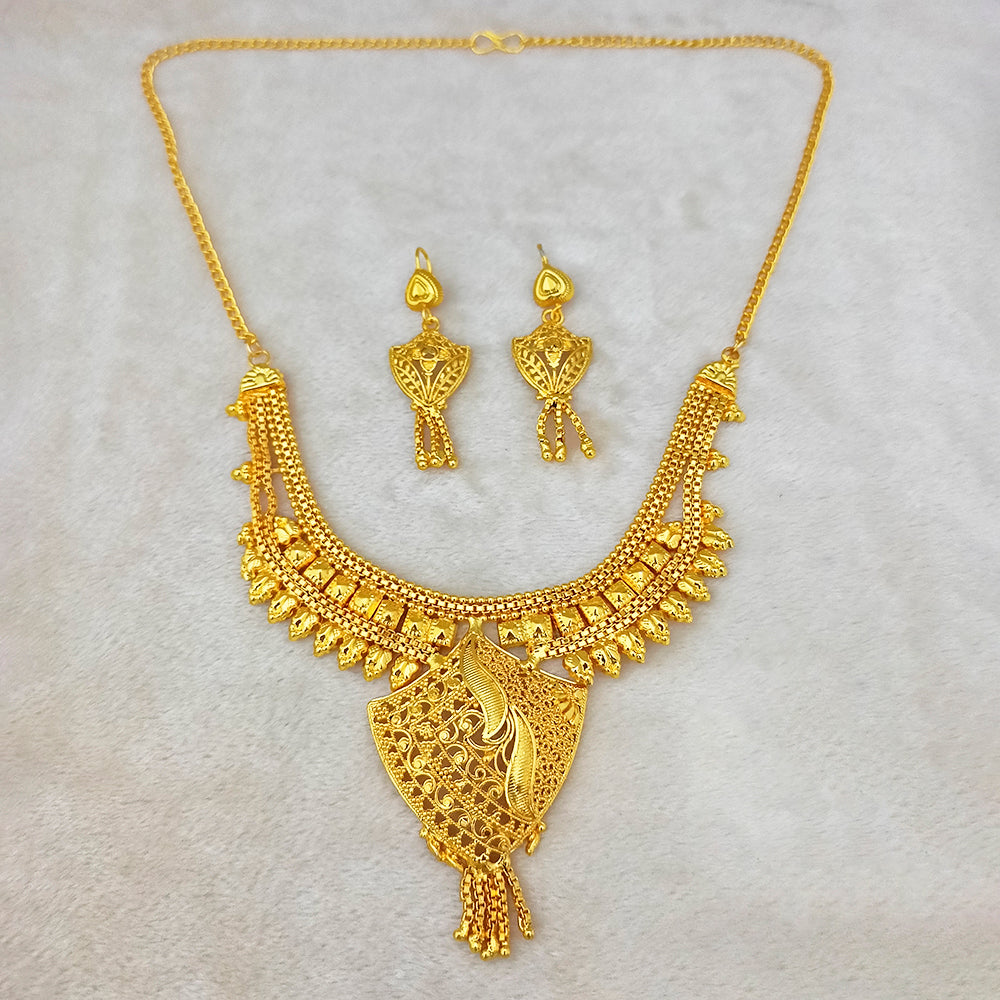 Jewelmaze Elegant Forming Look Necklace Set Traditional Jewelry for Women