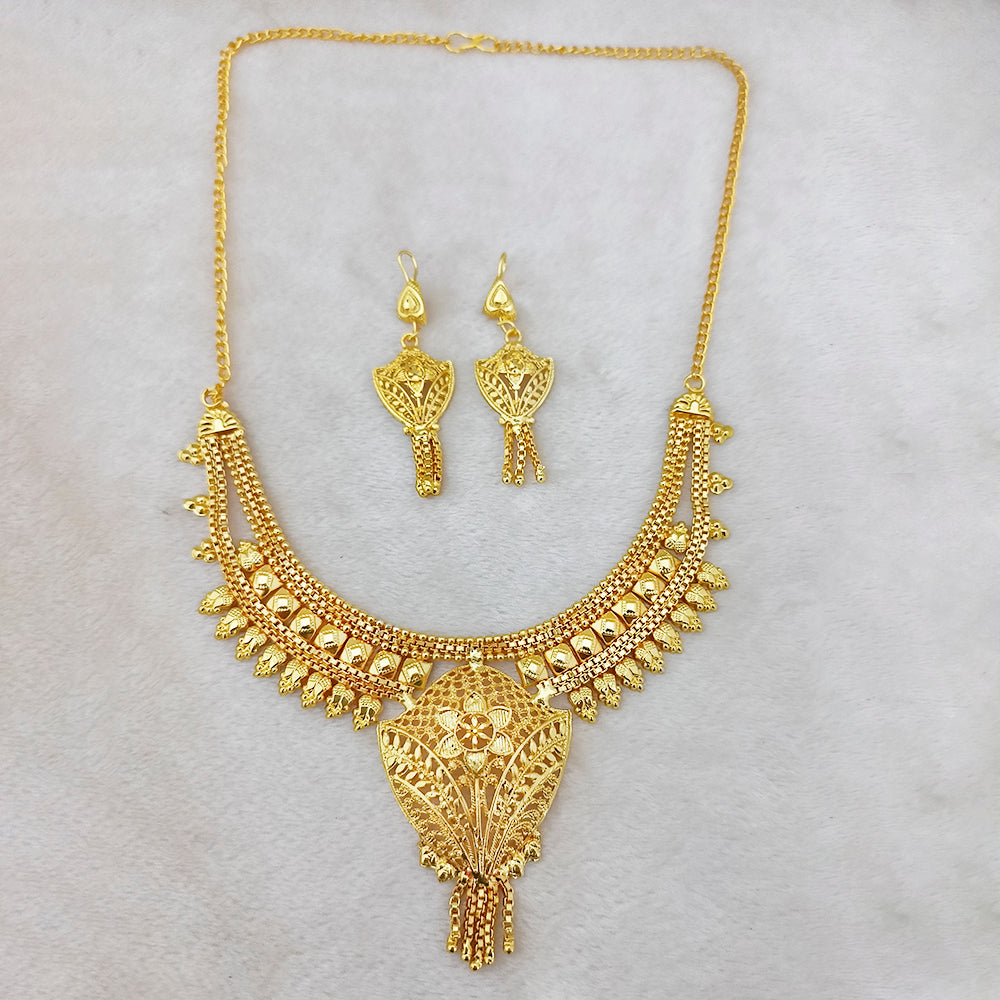 Jewelmaze Elegant Forming Look Necklace Set Traditional Jewelry for Women
