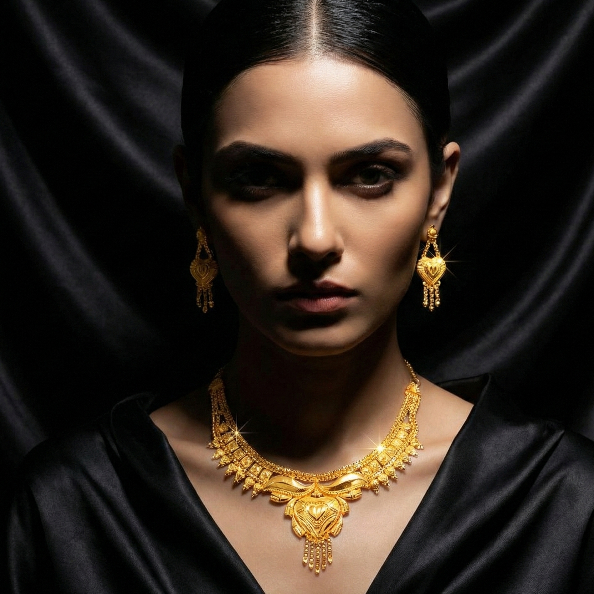 JewelMaze Classic Forming Look Jewellery Set for Women & Girls ( Assorted )