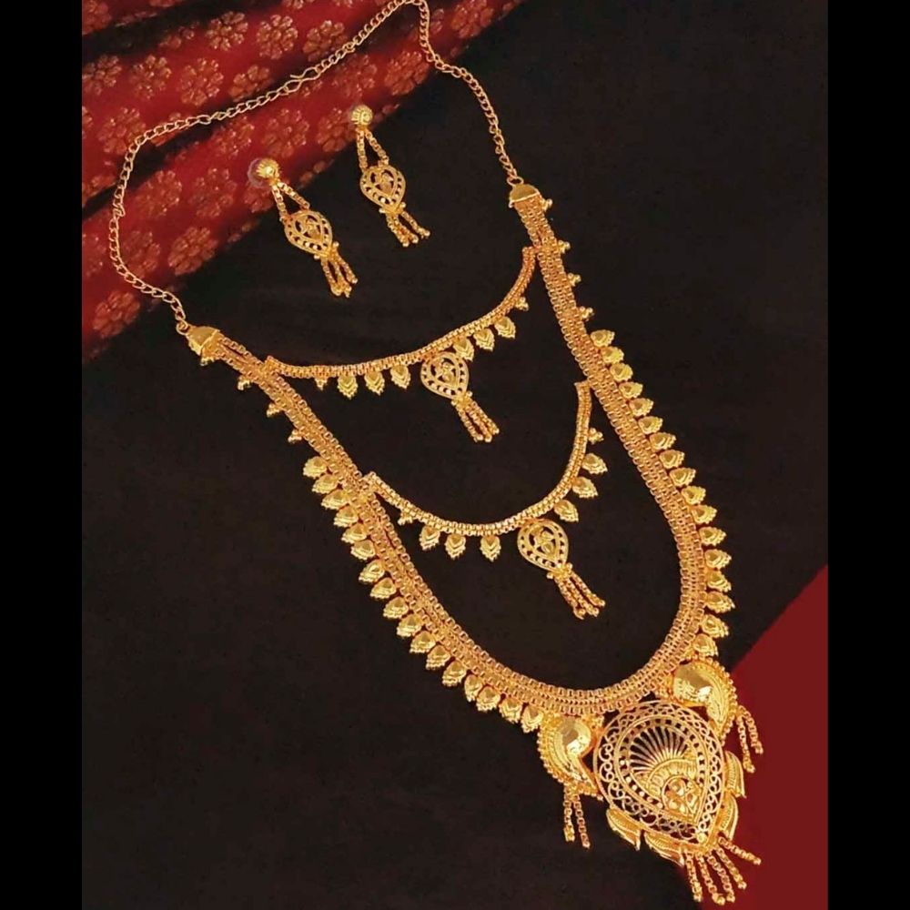 JewelMaze Traditional Forming look Layer Necklace Set ( Assorted Design )