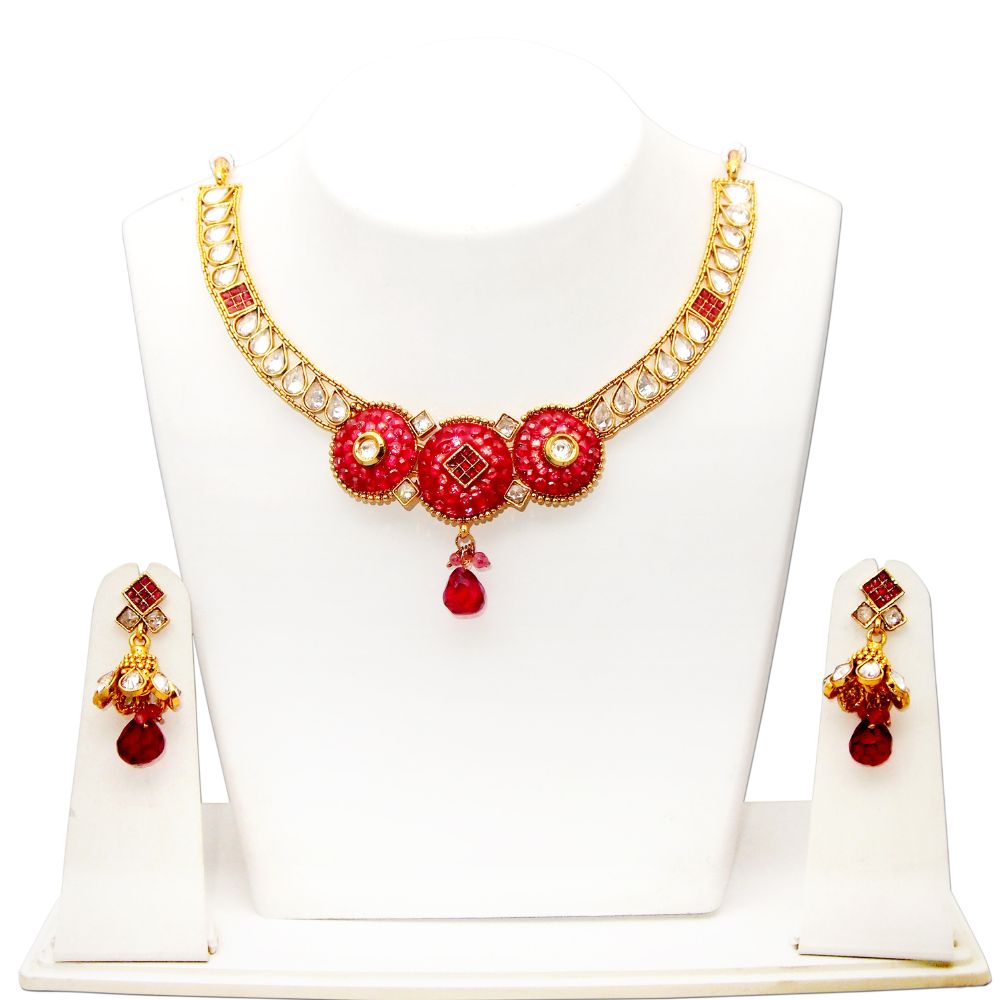 JewelMaze Designer Crystal and Austrian stone necklace set