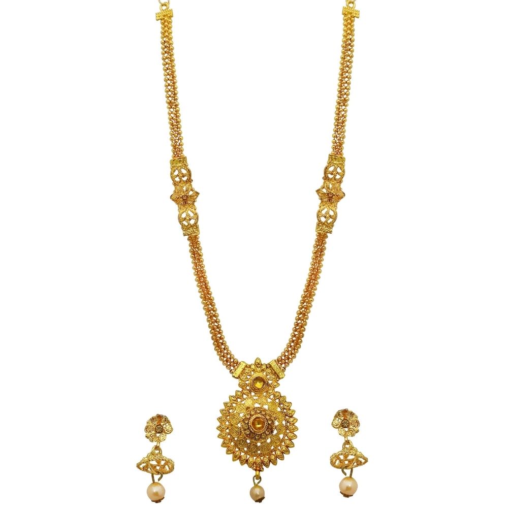 JewelMaze Designer Long Necklace Set for women