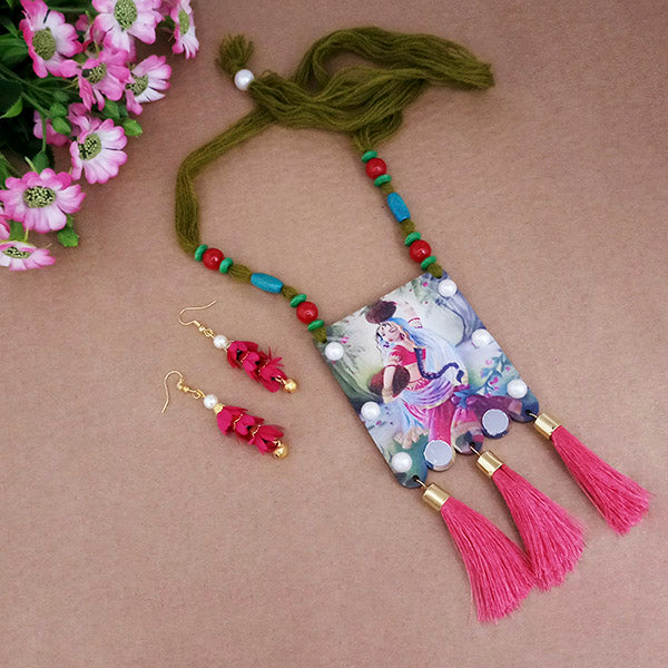 JewelMaze Digital Printed Wooden Necklace Set