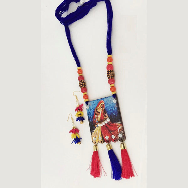 JewelMaze Digital Printed Wooden Necklace Set