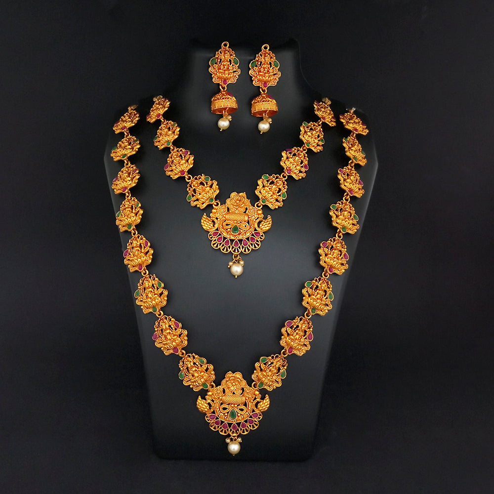 JewelMaze Traditional Long and short Necklace set