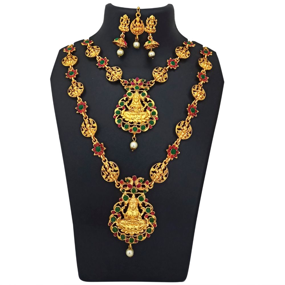 JewelMaze Traditional Temple Necklace set for women