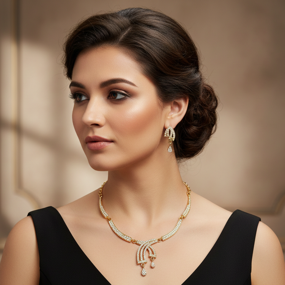 JewelMaze Premium Austrian Stone Jewellery Set