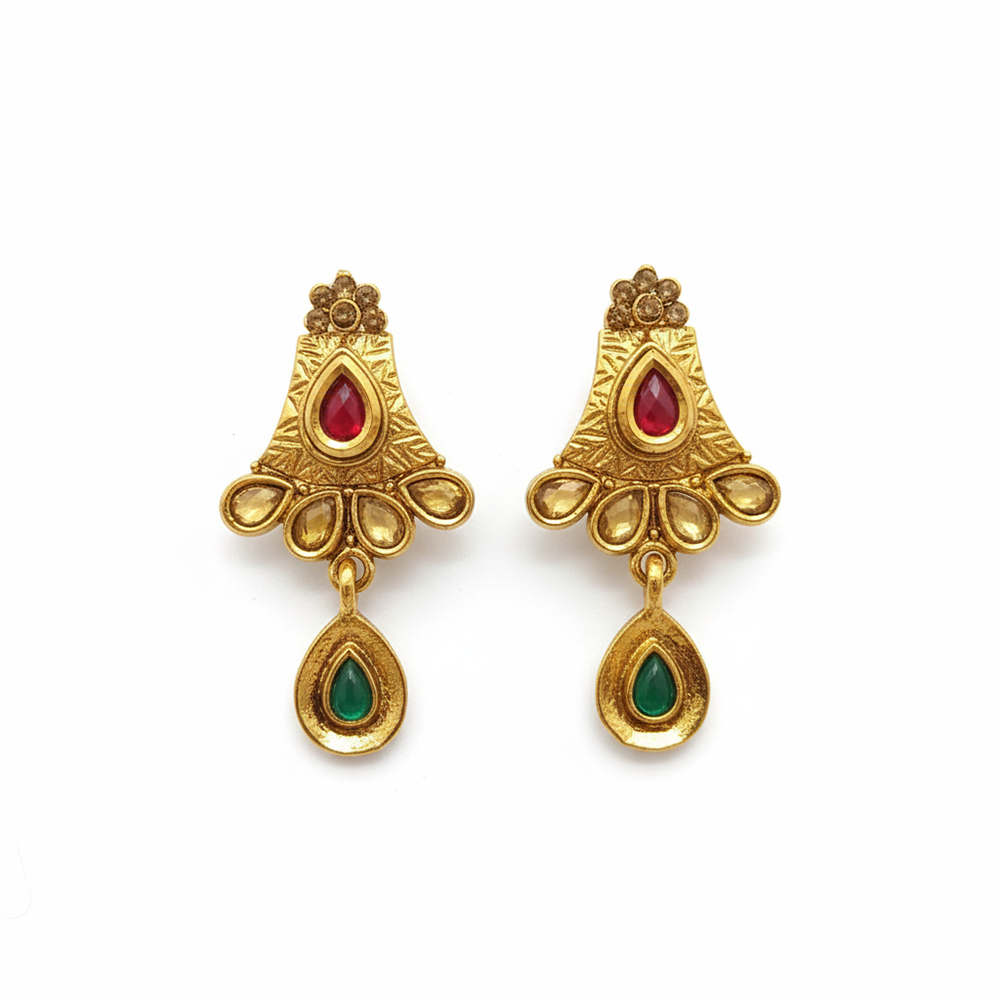 JewelMaze Designer Gold Plated Austrian Crystal Necklace Set