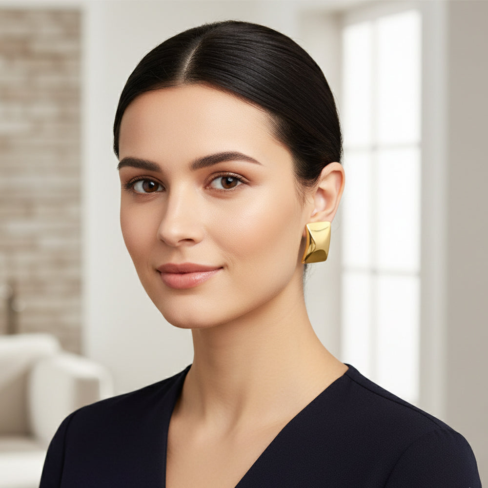 JewelMaze Demi Fine Anti Tarnish Stud Earrings