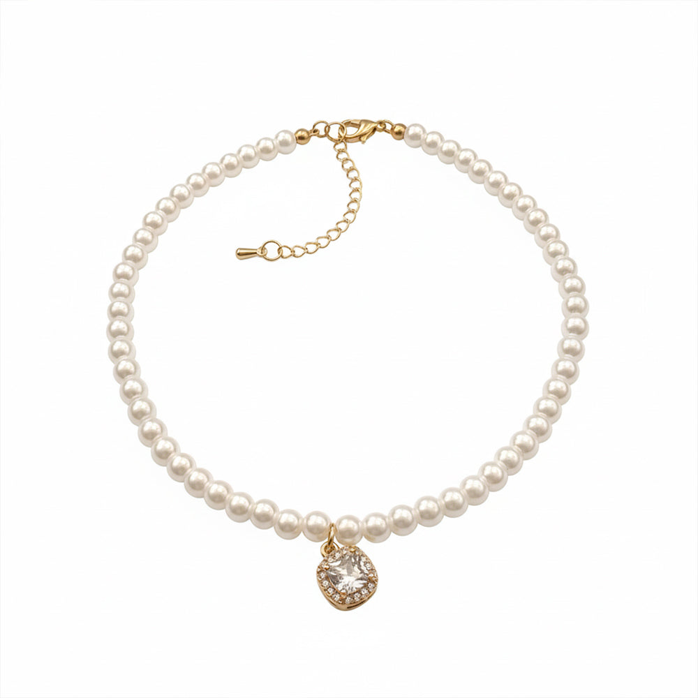 JewelMaze Demi Fine Anti Tarnish Pearl Necklace